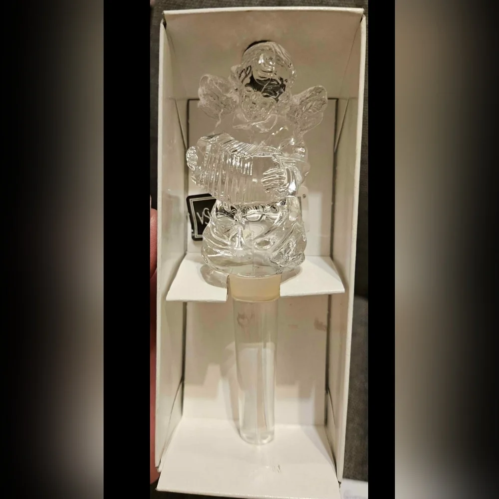 Mikasa Wine Bottle Stopper Austrian Crystal Cherub Song Angel